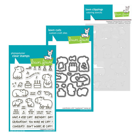 Lawn Fawn 3pc Capybaras!