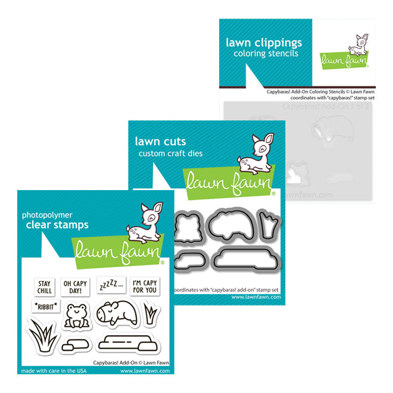 Lawn Fawn 3pc Capybaras! Add-On
