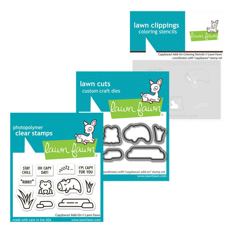 Lawn Fawn 3pc Capybaras! Add-On