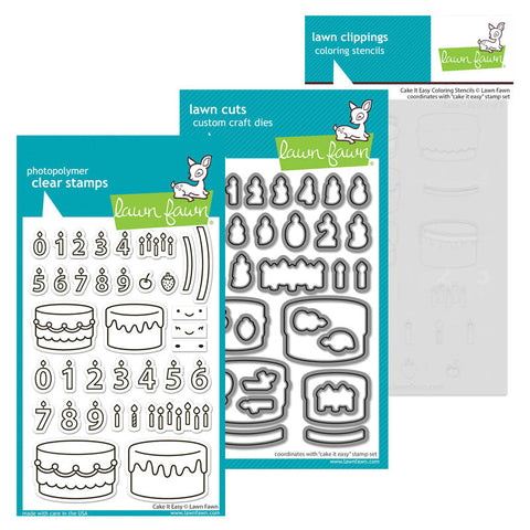 Lawn Fawn 3pc Cake It Easy