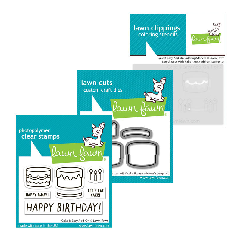 Lawn Fawn 3pc Cake It Easy Add-On