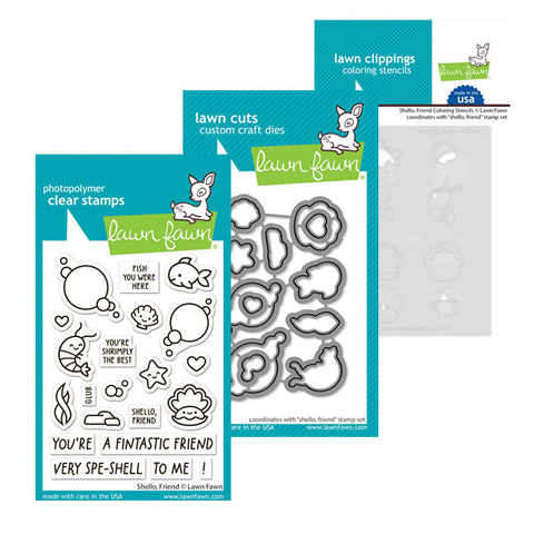 Lawn Fawn 3pc Shello, Friend