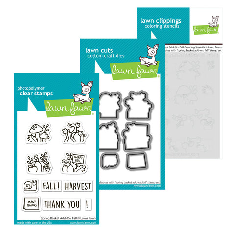 Lawn Fawn 3pc Spring Basket Add-On: Fall