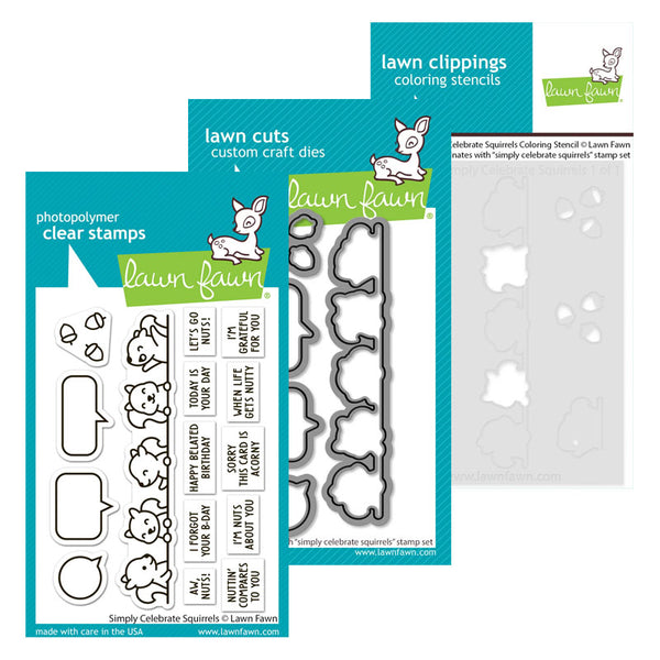 Lawn Fawn 3pc Simply Celebrate Squirrels