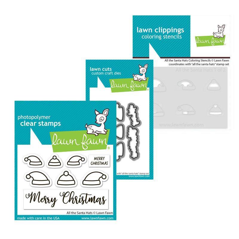 Lawn Fawn 3pc All The Santa Hats