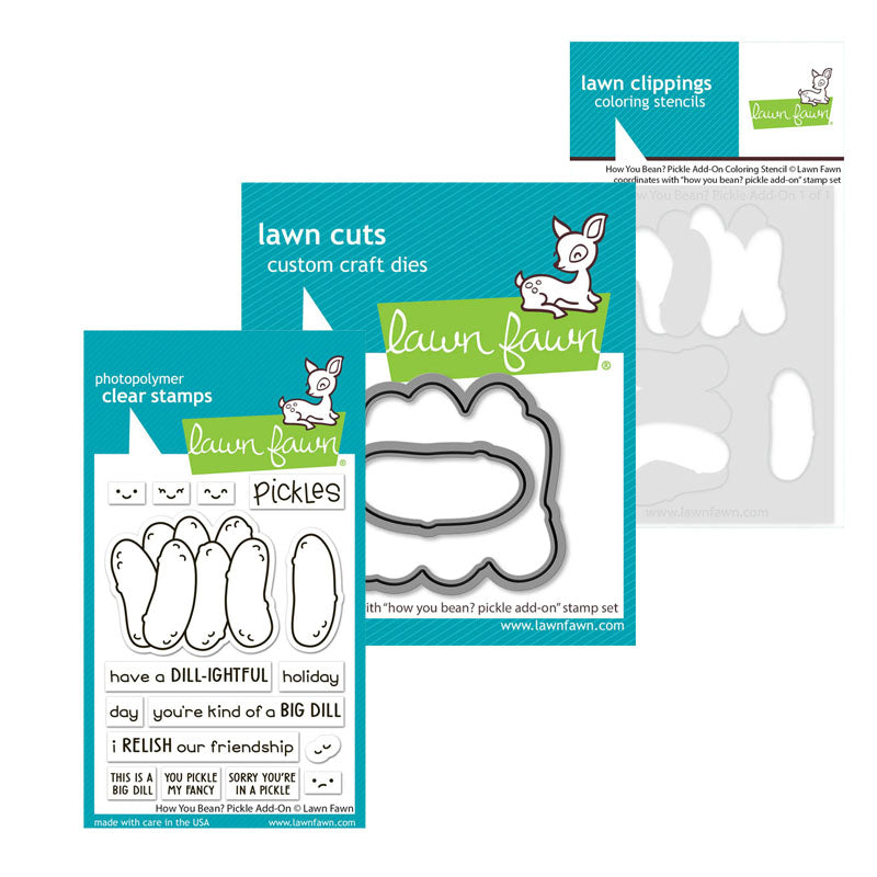 Lawn Fawn 3pc How You Bean? Pickle Add-On