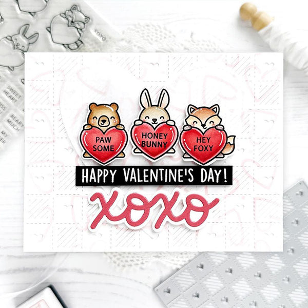 Lawn Fawn 3pc Critter Conversation Hearts