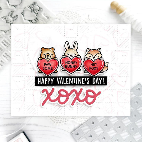 Lawn Fawn 3pc Critter Conversation Hearts