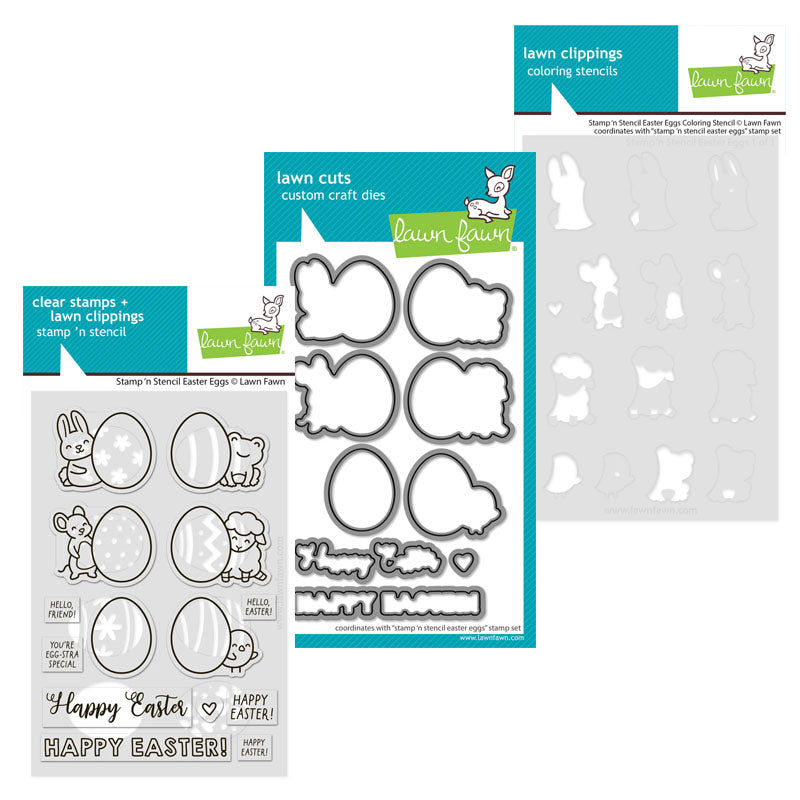 Lawn Fawn 3pc Easter Eggs