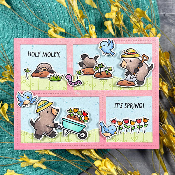 Lawn Fawn 3pc A Mole Lot Of Flowers