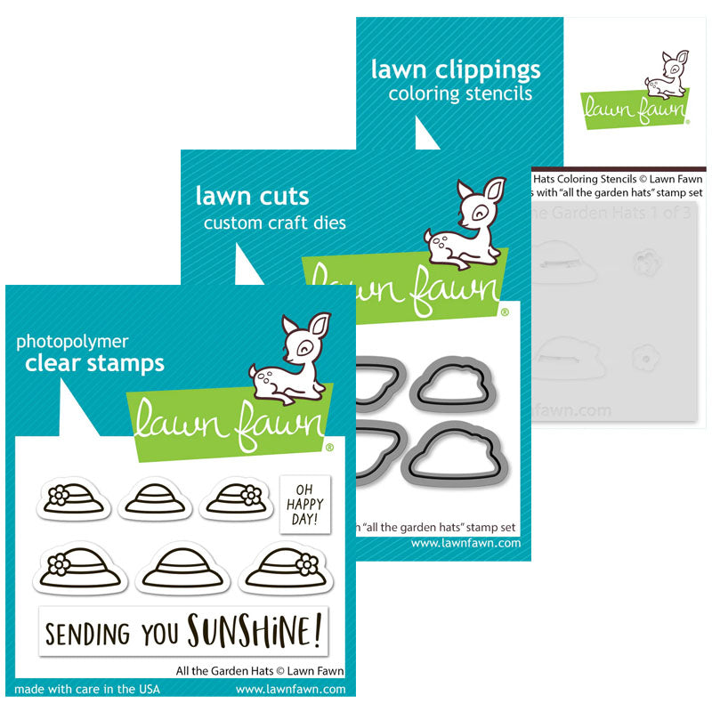 Lawn Fawn 3pc All The Garden Hats