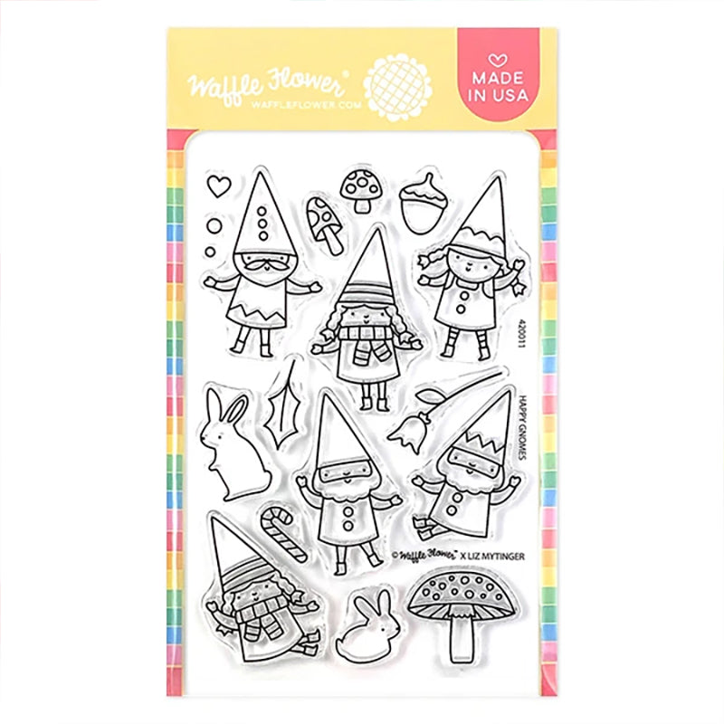 Waffle Flower Clear Stamps Happy Gnomes