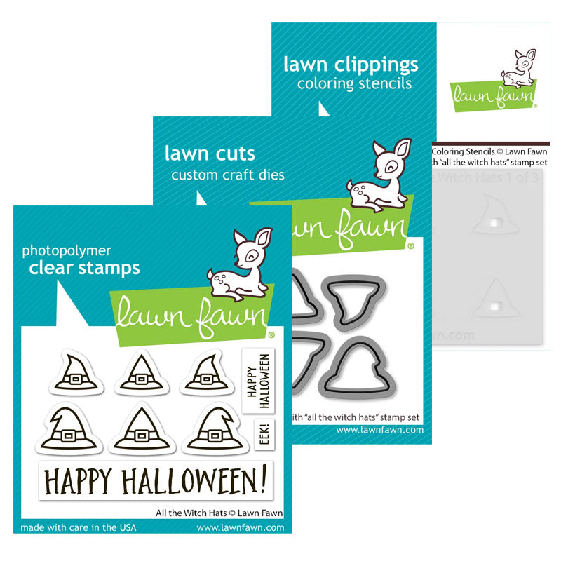 Lawn Fawn 3pc All The Witch Hats