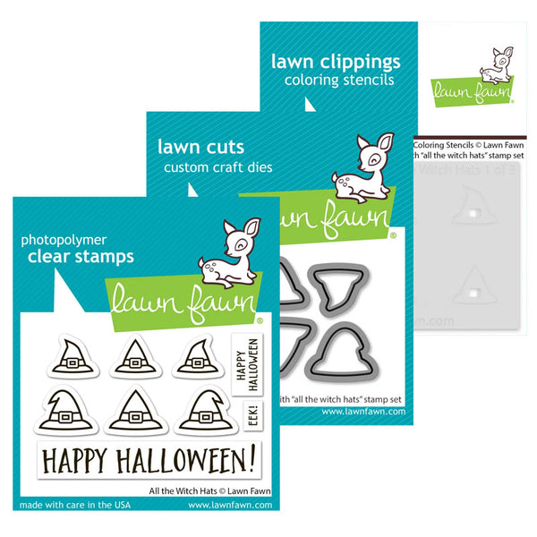 Lawn Fawn 3pc All The Witch Hats