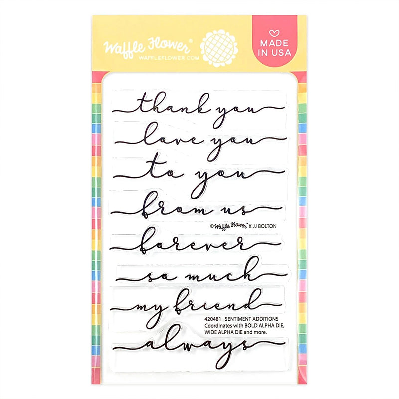 Waffle Flower Clear Stamps Sentiment Additions