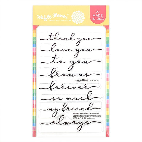 Waffle Flower Clear Stamps Sentiment Additions