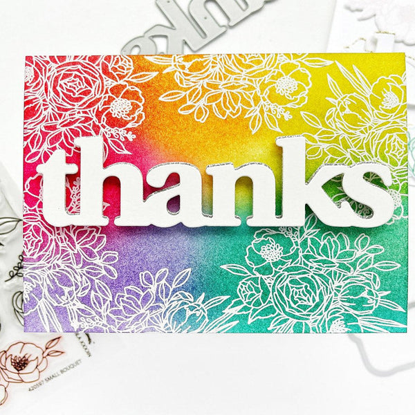 Waffle Flower Dies Oversized Thank You