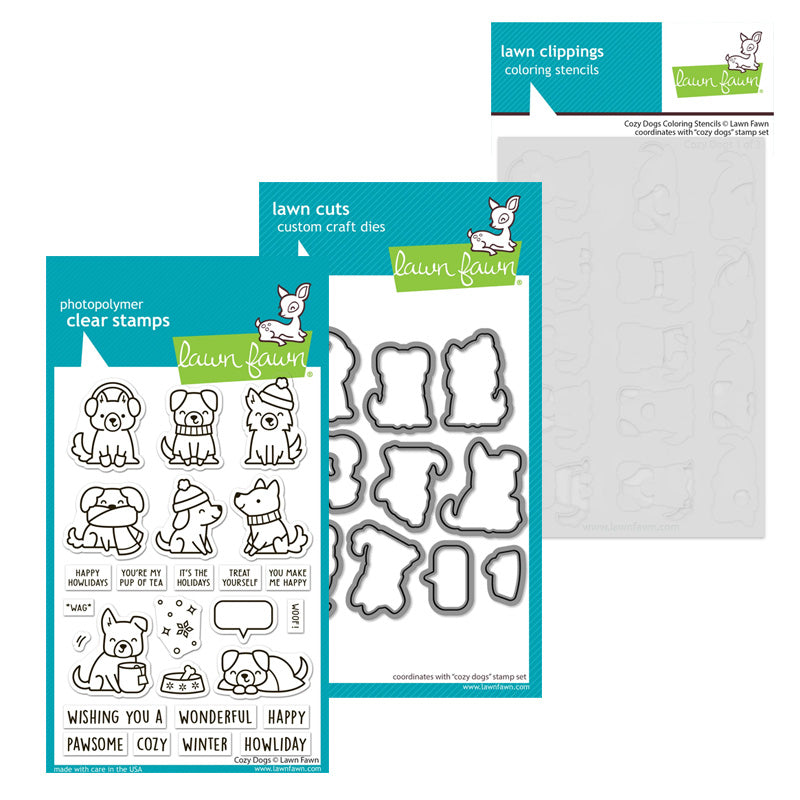 Lawn Fawn 3pc Cozy Dogs