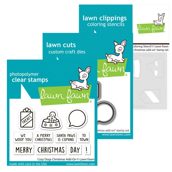 Lawn Fawn 3pc Cozy Dogs Add-On