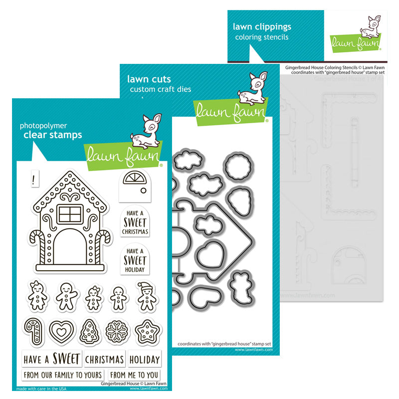 Lawn Fawn 3pc Gingerbread House