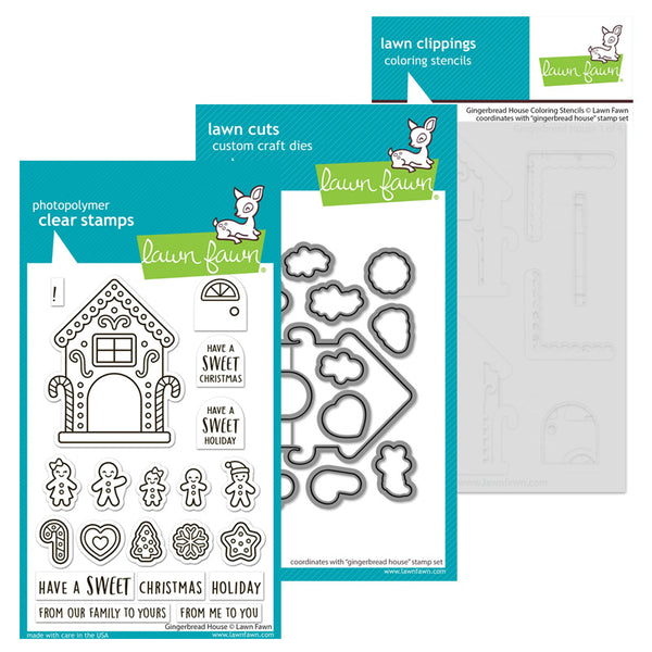 Lawn Fawn 3pc Gingerbread House