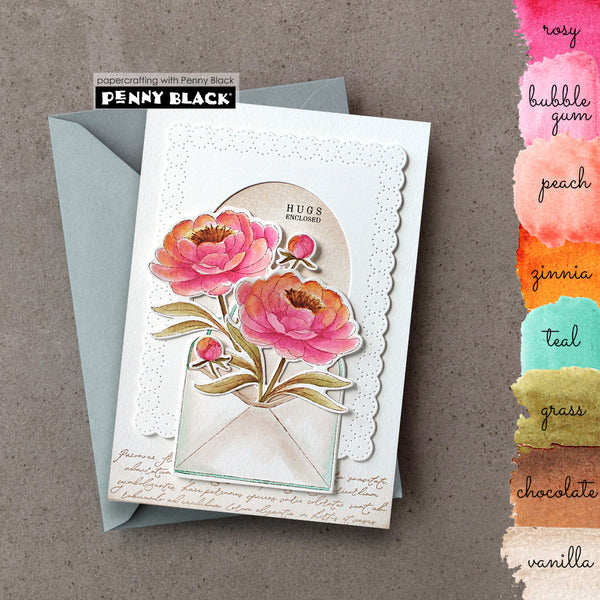 Penny Black Dies Peonies
