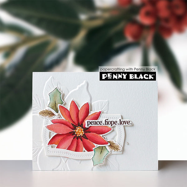 Penny Black Dies Poinsettia Wishes