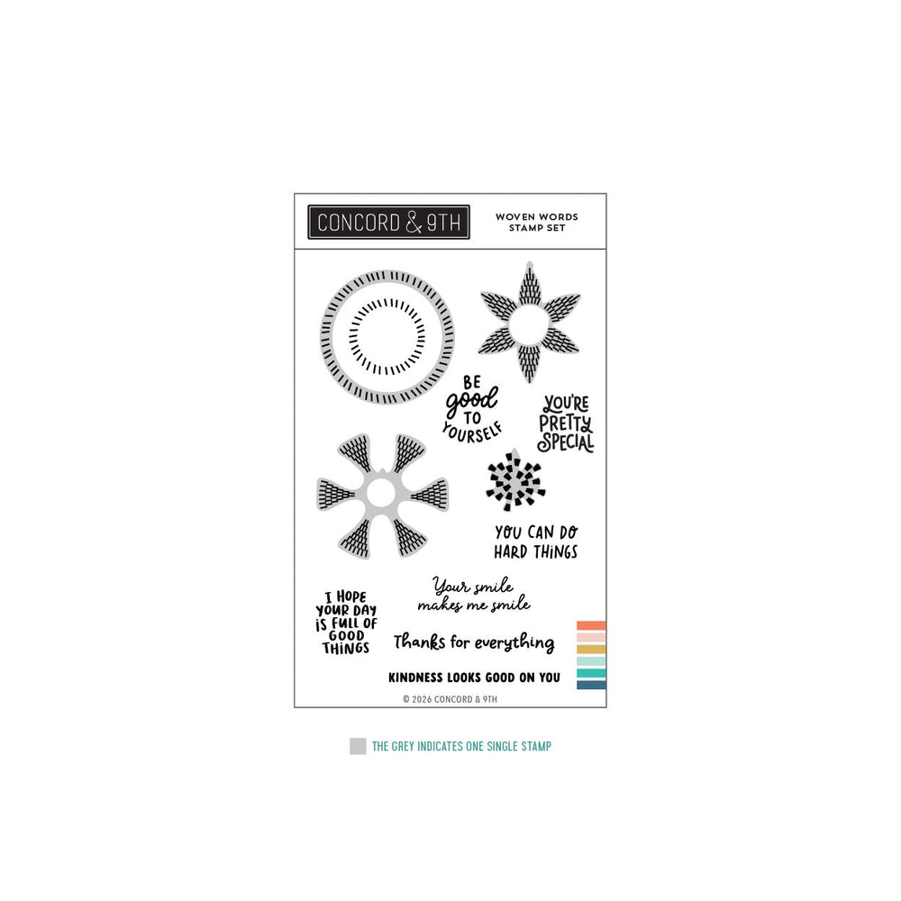 Concord & 9th Clear Stamps Woven Words
