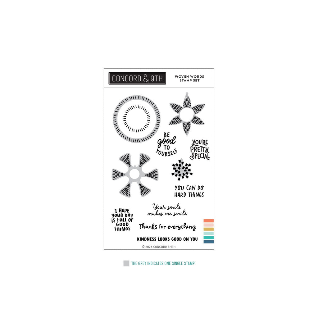 Concord & 9th Clear Stamps Woven Words