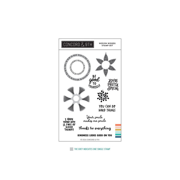 Concord & 9th Clear Stamps Woven Words