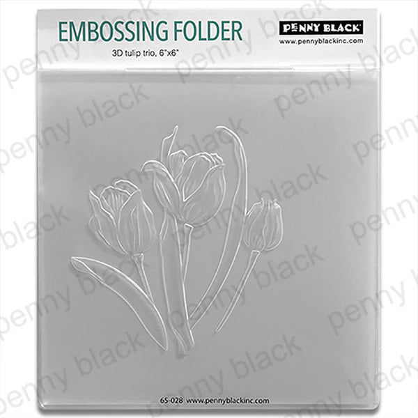 Penny Black Embossing Folder Tulip Trio