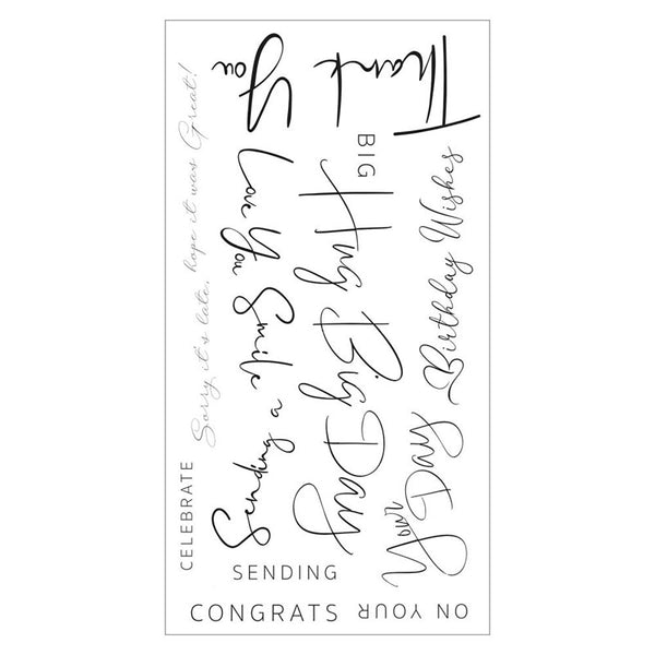 Sizzix Clear Stamps Daily Sentiments #2
