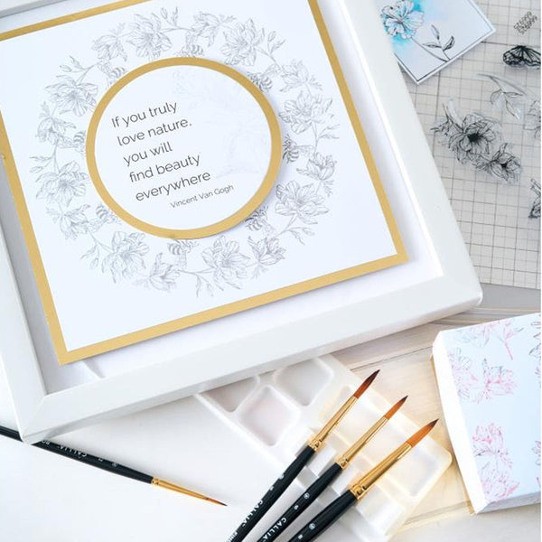 Sizzix Clear Stamps Floral Frames And Mini Flowers