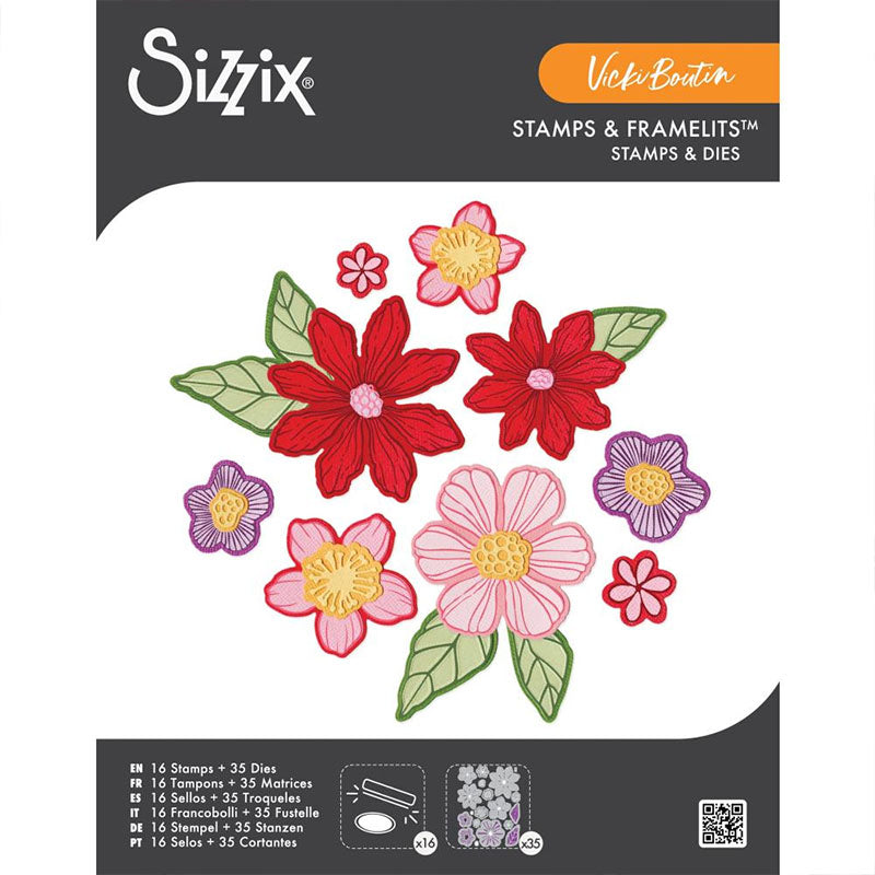Sizzix Clear Stamps Floral Layers