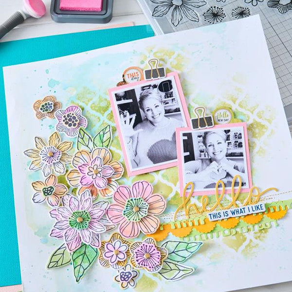 Sizzix Clear Stamps Floral Layers
