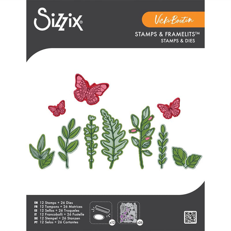Sizzix Clear Stamps Greenery Layers