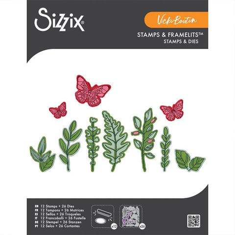 Sizzix Clear Stamps Greenery Layers