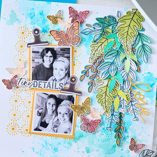 Sizzix Clear Stamps Greenery Layers