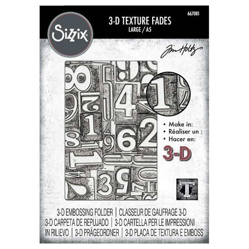 Sizzix Embossing Folder Numbered