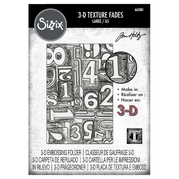 Sizzix Embossing Folder Numbered