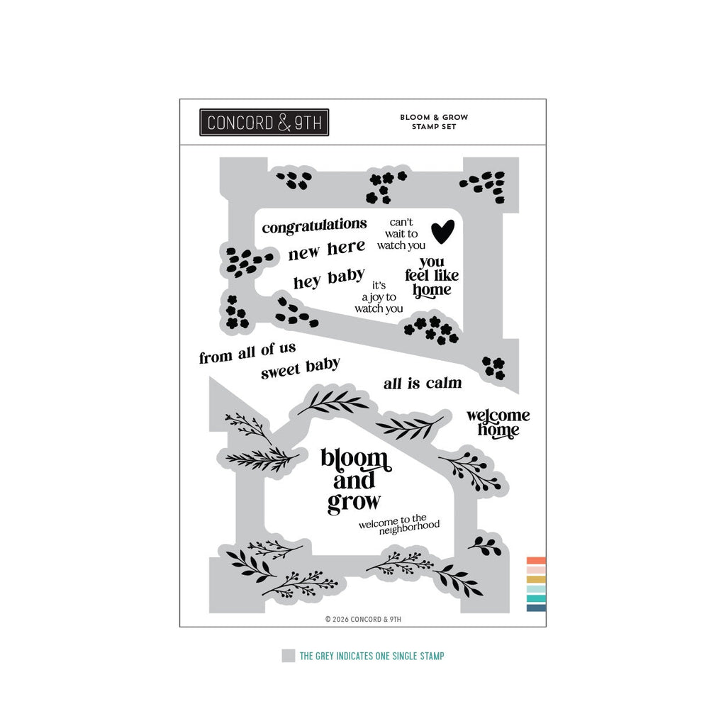 Concord & 9th Clear Stamps Bloom & Grow