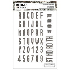 Lisa Horton Clear Stamps Worn and Typed