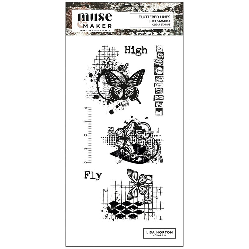Lisa Horton Clear Stamps Fluttered Lines