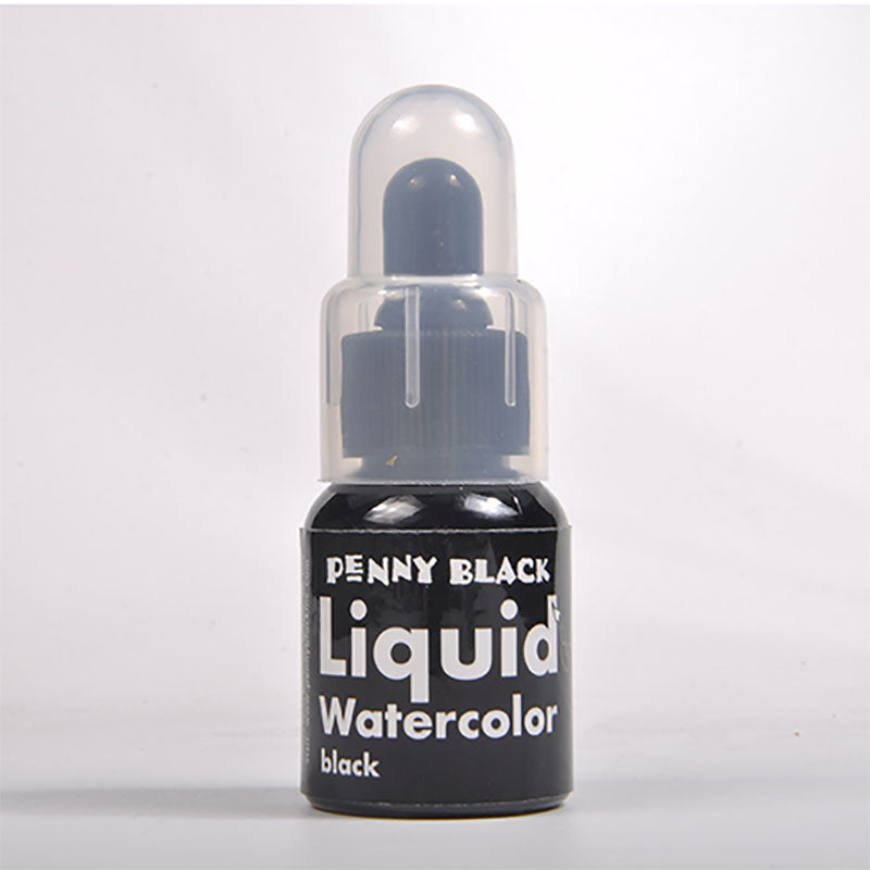 Penny Black Liquid Watercolor Ink Black Liquid
