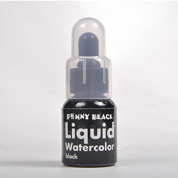 Penny Black Liquid Watercolor Ink Black Liquid