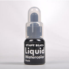 Penny Black Liquid Watercolor Ink Black Liquid