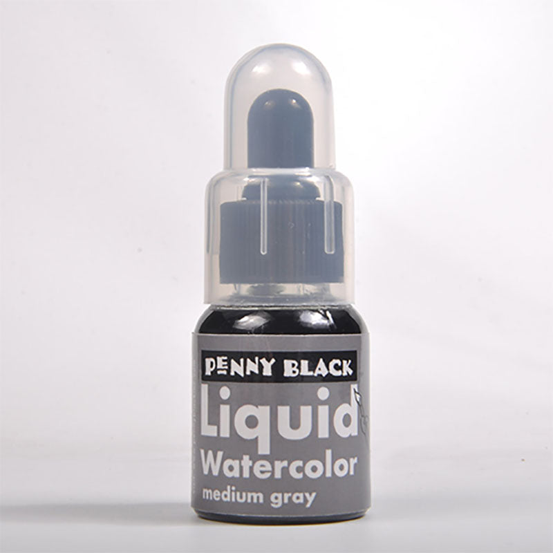 Penny Black Liquid Watercolor Ink Medium Gray