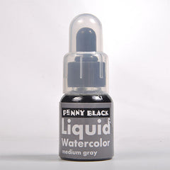Penny Black Liquid Watercolor Ink Medium Gray