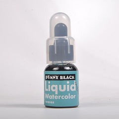 Penny Black Liquid Watercolor Ink Waves