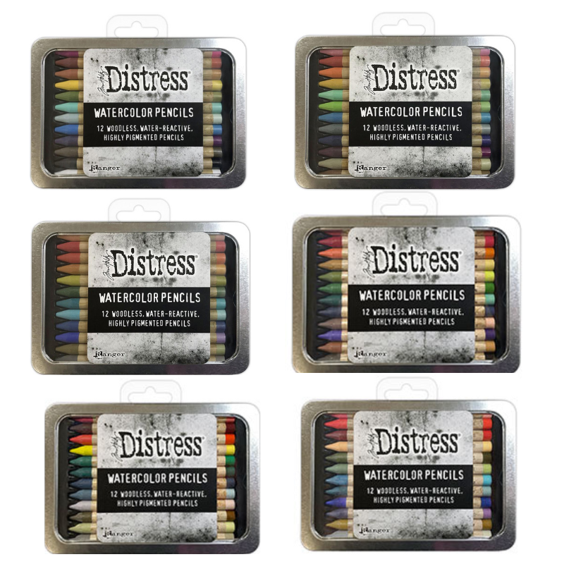 Tim Holtz Distress Watercolor Pencils 12pc Set 1-6